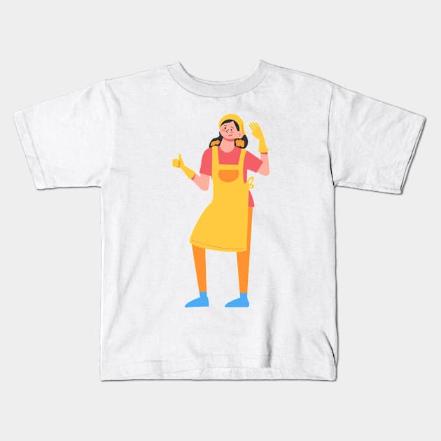 Hand Drawn "Wonder Woman" Kids T-Shirt by Saestu Mbathi